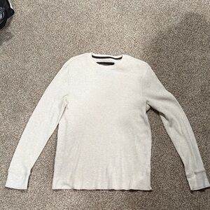 Urban Pipeline Cream Long Sleeve Waffle Shirt